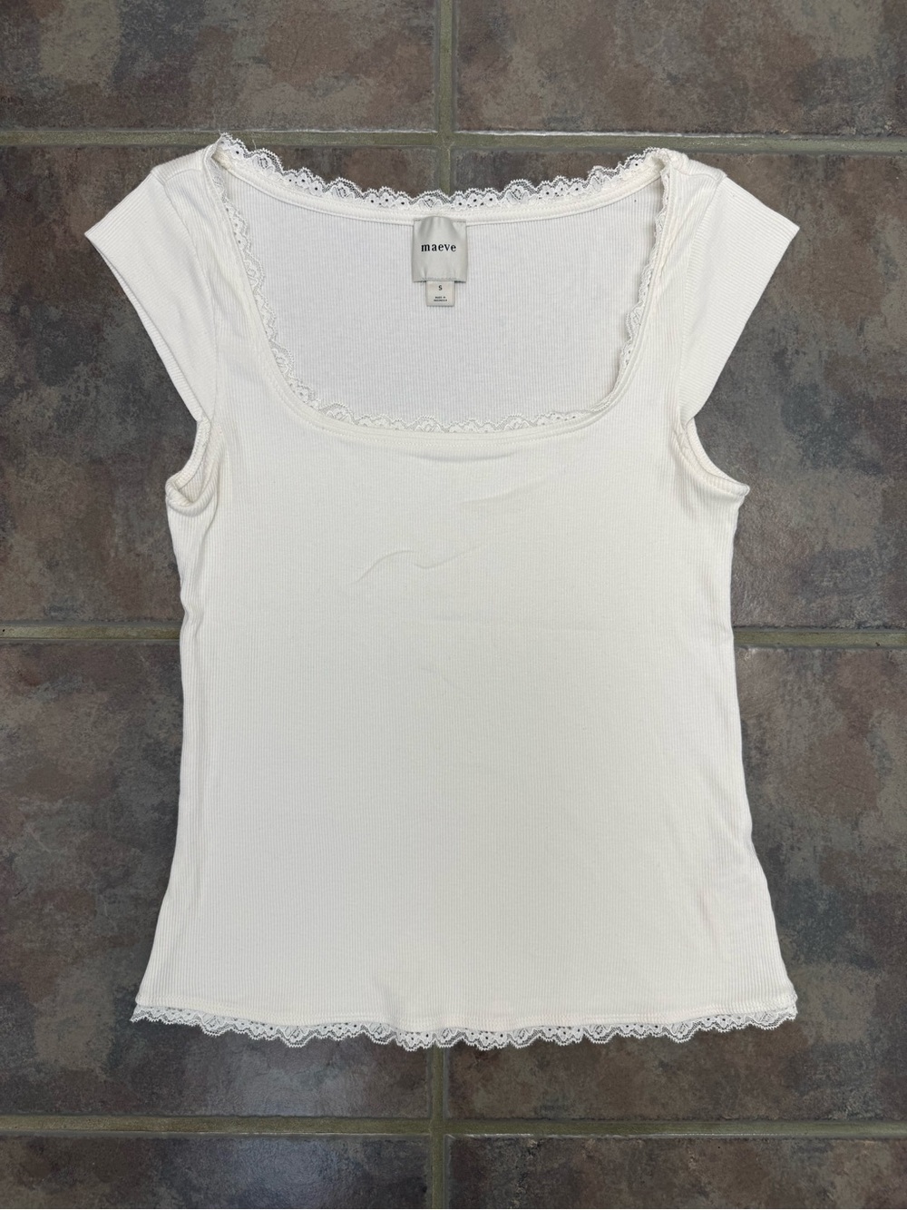 Maeve Ribbed Cap-Sleeve Top